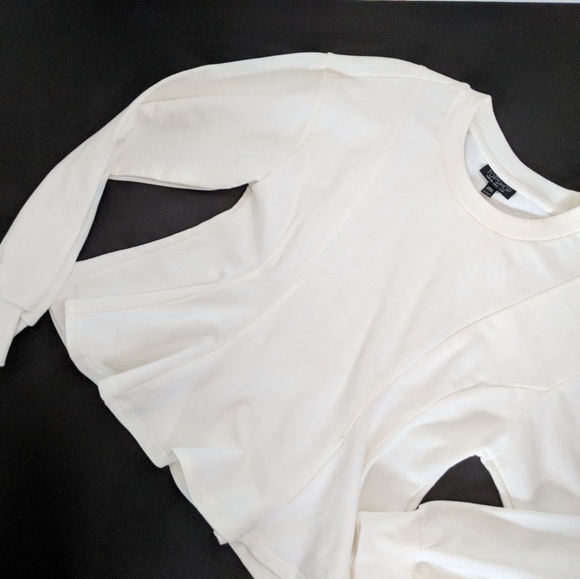 White crewneck Topshop Sweater - Picture 3 of 8
